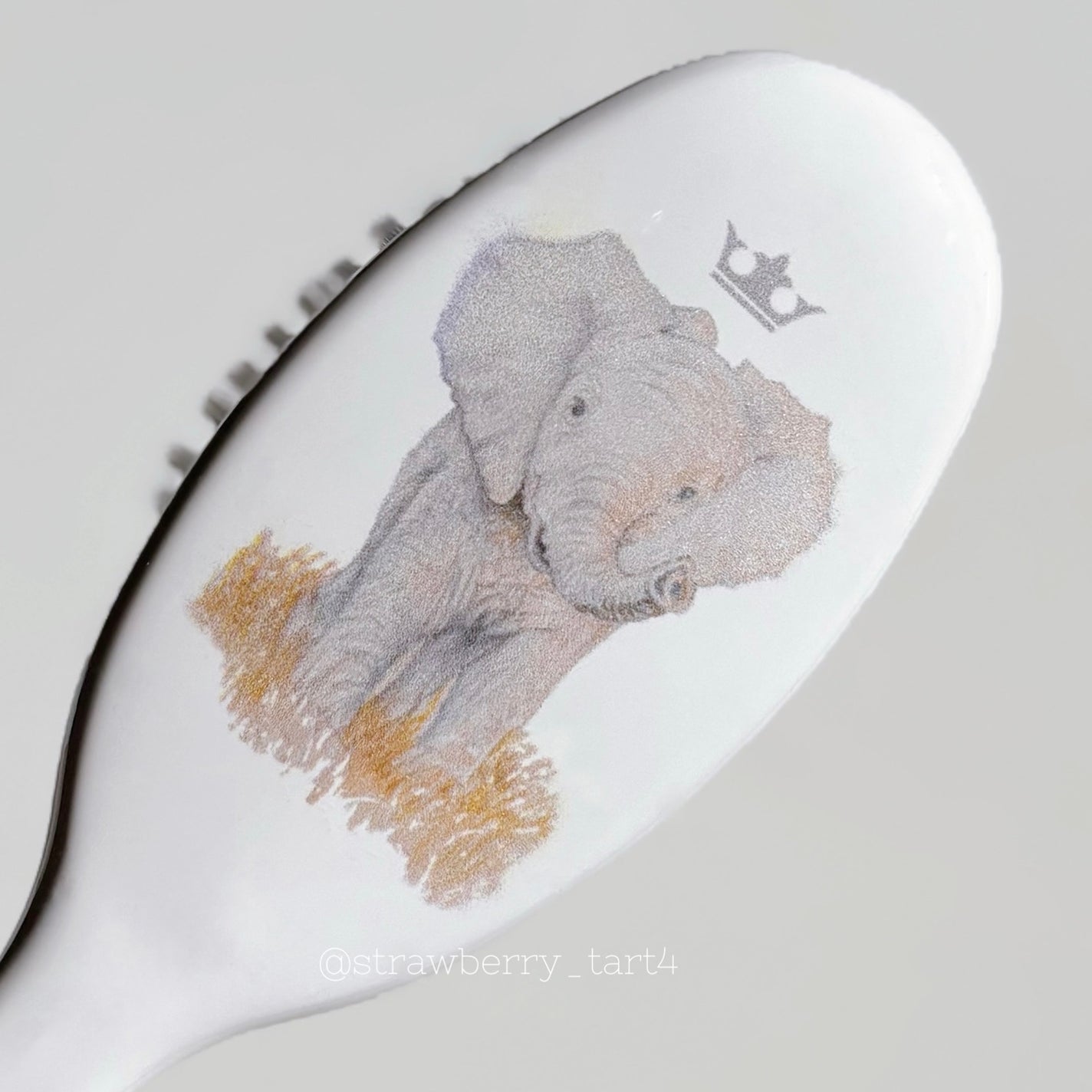 D86 ベビーブラシ エレファント/DENMAN/ヘアブラシを使ったクチコミ(5枚目)