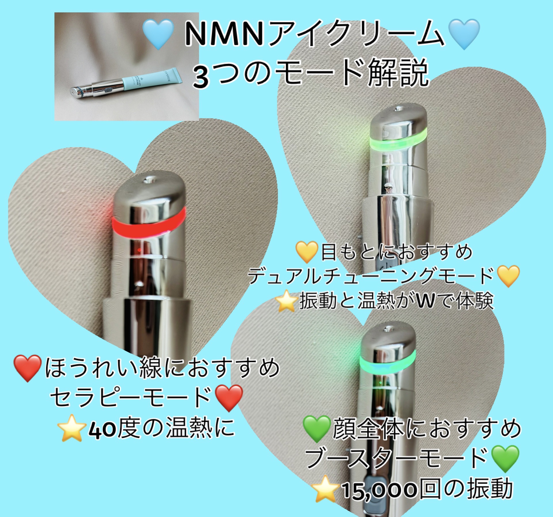 NMNプラスリフトアイクリーム/CHARDE/アイケア・アイクリームを使ったクチコミ（2枚目）