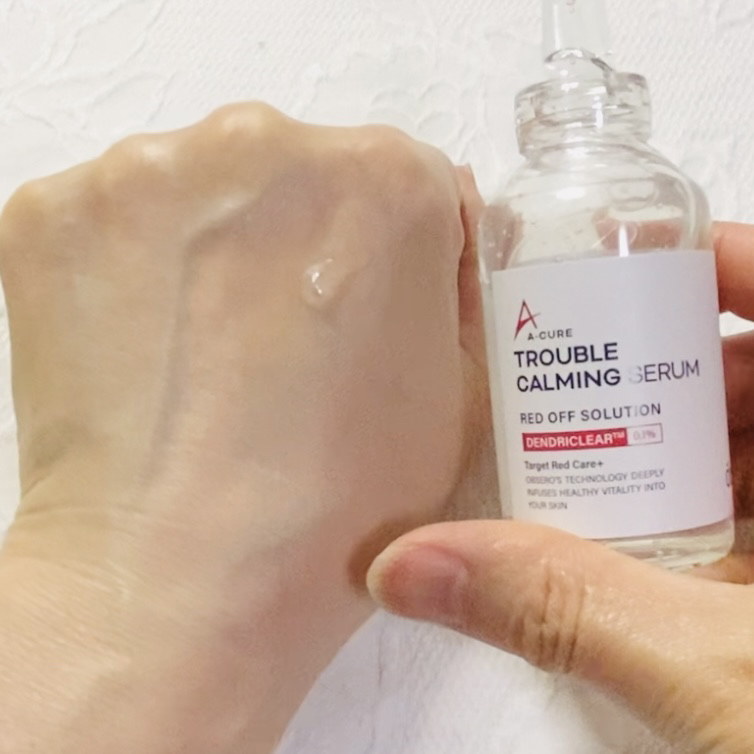 obsero エーキュアトラブルカーミングセラムのクチコミ「エーキュアトラブルカーミングセラム 50ml

ニキビ・赤み・ゆらぎ・トラブル肌などのケアに！.....」（2枚目）