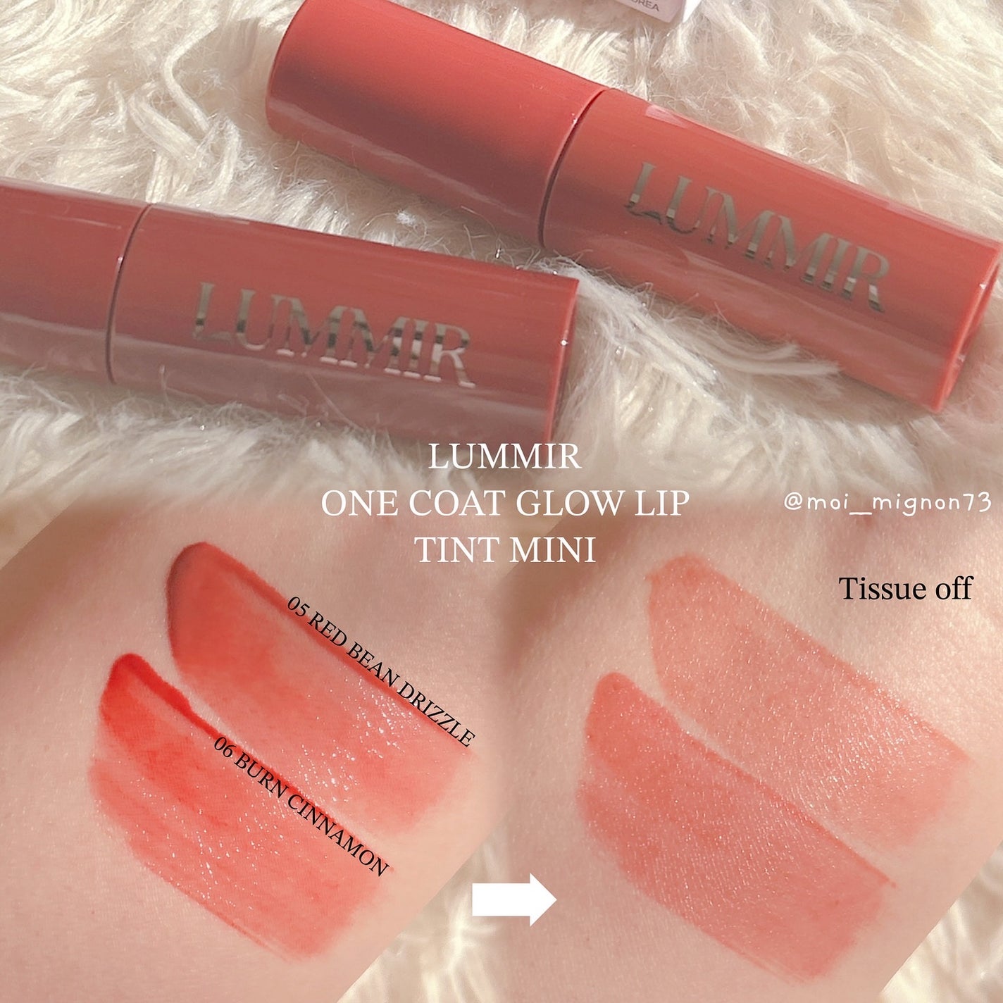 ワンコートグロウリップティントミニ/Lummir/リップティントを使ったクチコミ(3枚目)