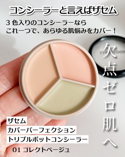 カバーパーフェクション トリプル ポット コンシーラー/the SAEM/パレットコンシーラーを使ったクチコミ(2枚目)