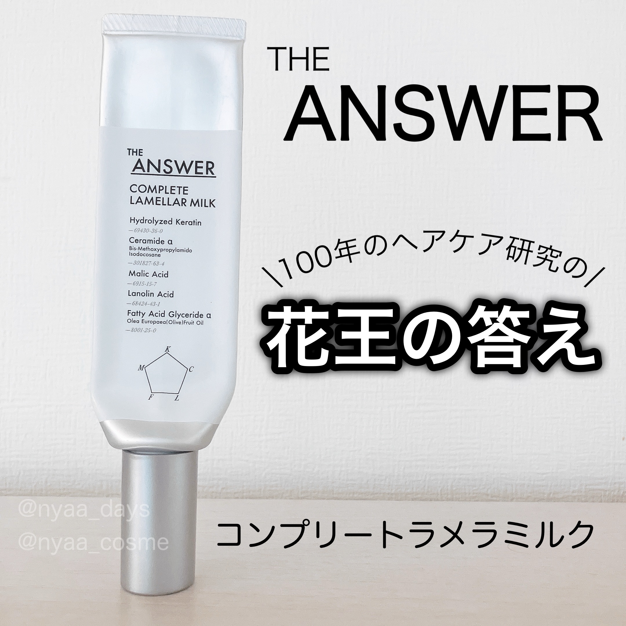 THE ANSWER コンプリートラメラミルク/THE ANSWER/ヘアミルクを使ったクチコミ（1枚目）