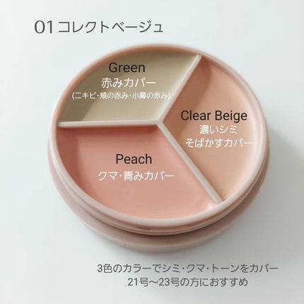 カバーパーフェクション トリプル ポット コンシーラー/the SAEM/パレットコンシーラーを使ったクチコミ(2枚目)