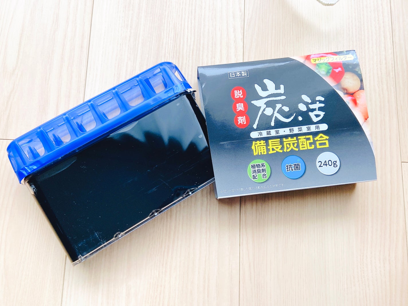 炭活 脱臭剤 備長炭配合 冷蔵室・野菜室用/ライオンケミカル/その他を使ったクチコミ(4枚目)