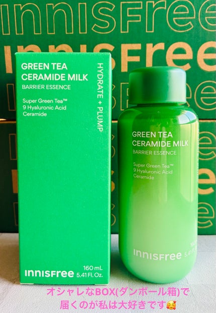 グリーンティー セラミド ミルク エッセンストナー/innisfree/化粧水を使ったクチコミ(3枚目)
