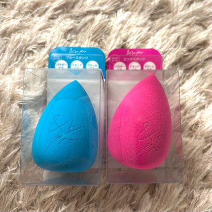 &be ブラックスポンジ ピンクスポンジ/&be/パフ・スポンジの画像