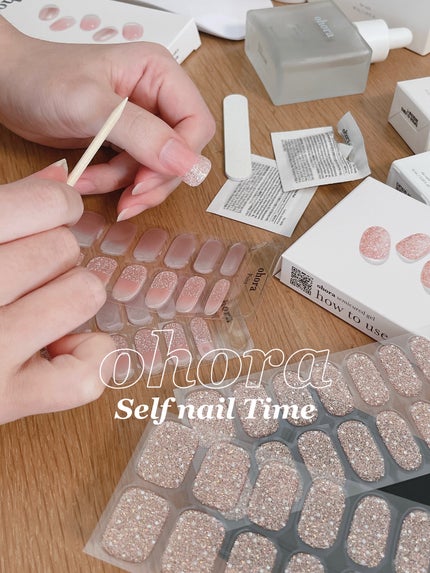 セミキュアジェルネイル(ハンド)/ohora/ネイルシールを使ったクチコミ(1枚目)