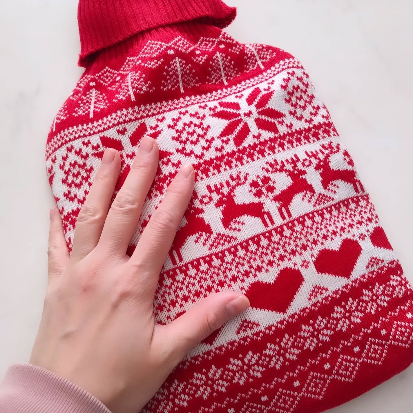 きょのすけ on LIPS 「<湯たんぽ 北欧柄ニット製カバー付き 2セット 1.8L容量>..」(6枚目)