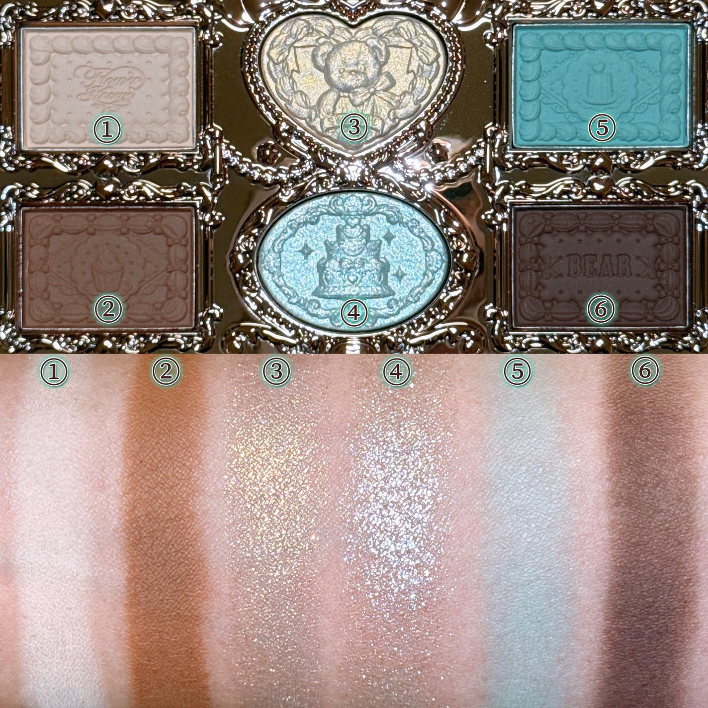 スウィーティーベア コレクション アイシャドウパレット/FlowerKnows/アイシャドウパレットを使ったクチコミ(2枚目)