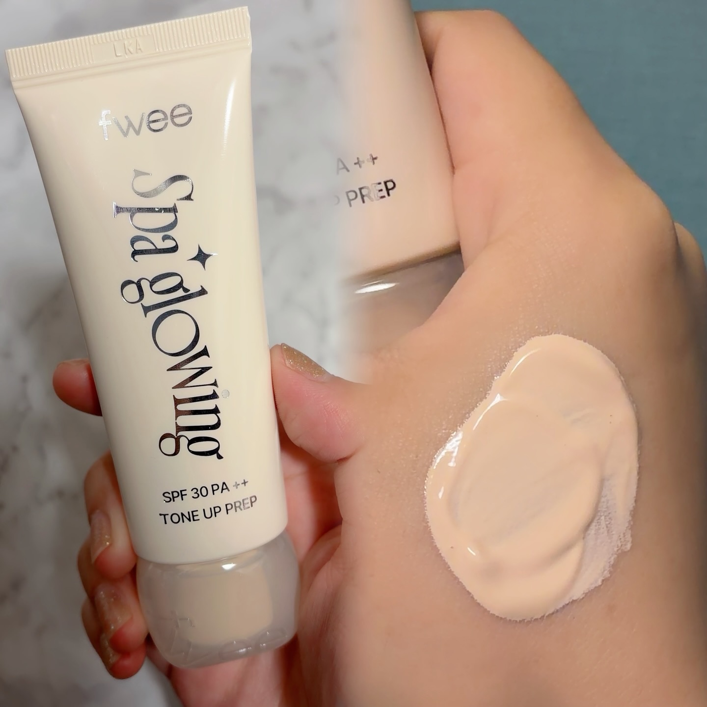 スパグロウUVトーンアップベース/fwee/化粧下地を使ったクチコミ（2枚目）