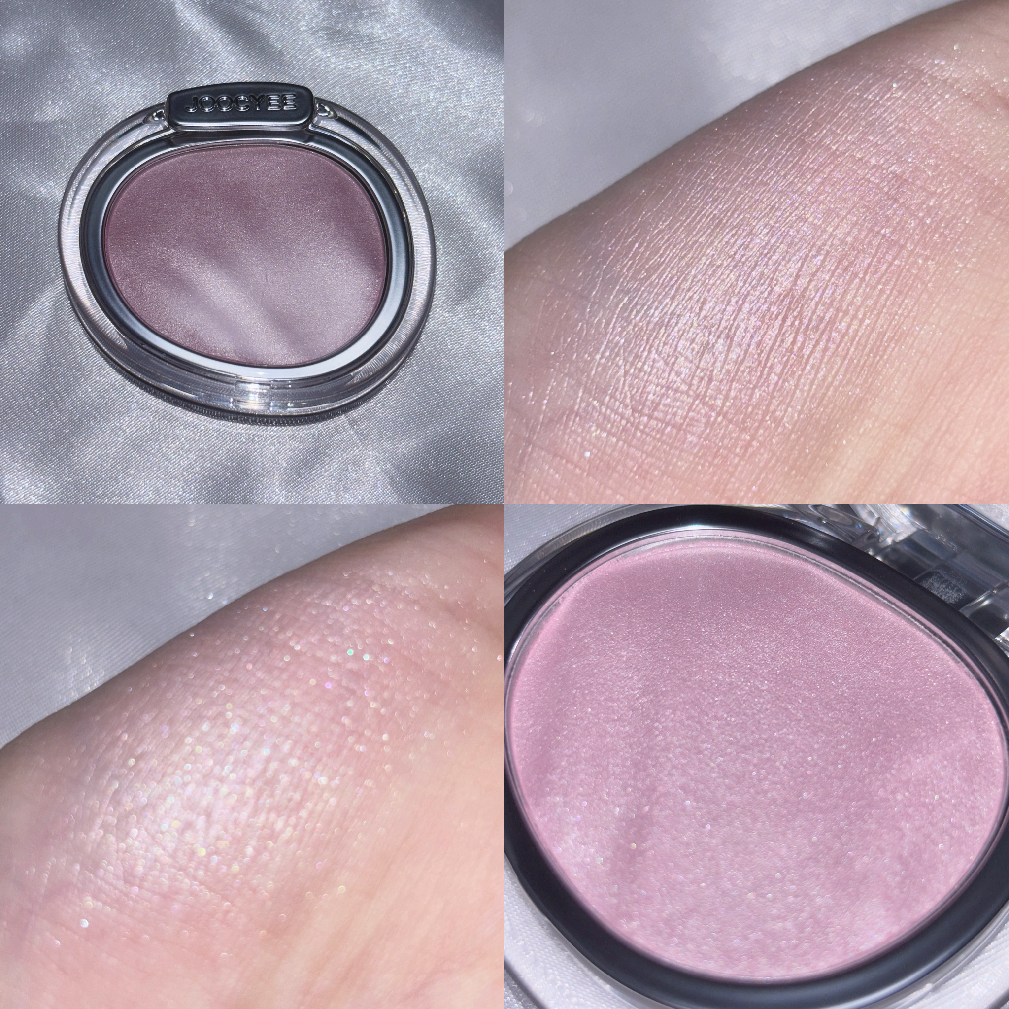 Joocyee ウォーターグローハイライターのクチコミ「𓊆 きゅるんときめき 煌めくお砂糖ピンク 𓊇




 ⑅     ⑅     ⑅     ⑅.....」（2枚目）