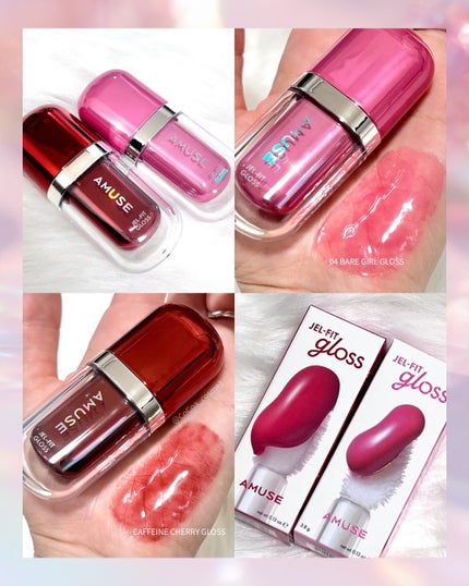 ジェルフィットグロス カフェインチェリー/AMUSE/リップグロスを使ったクチコミ(2枚目)