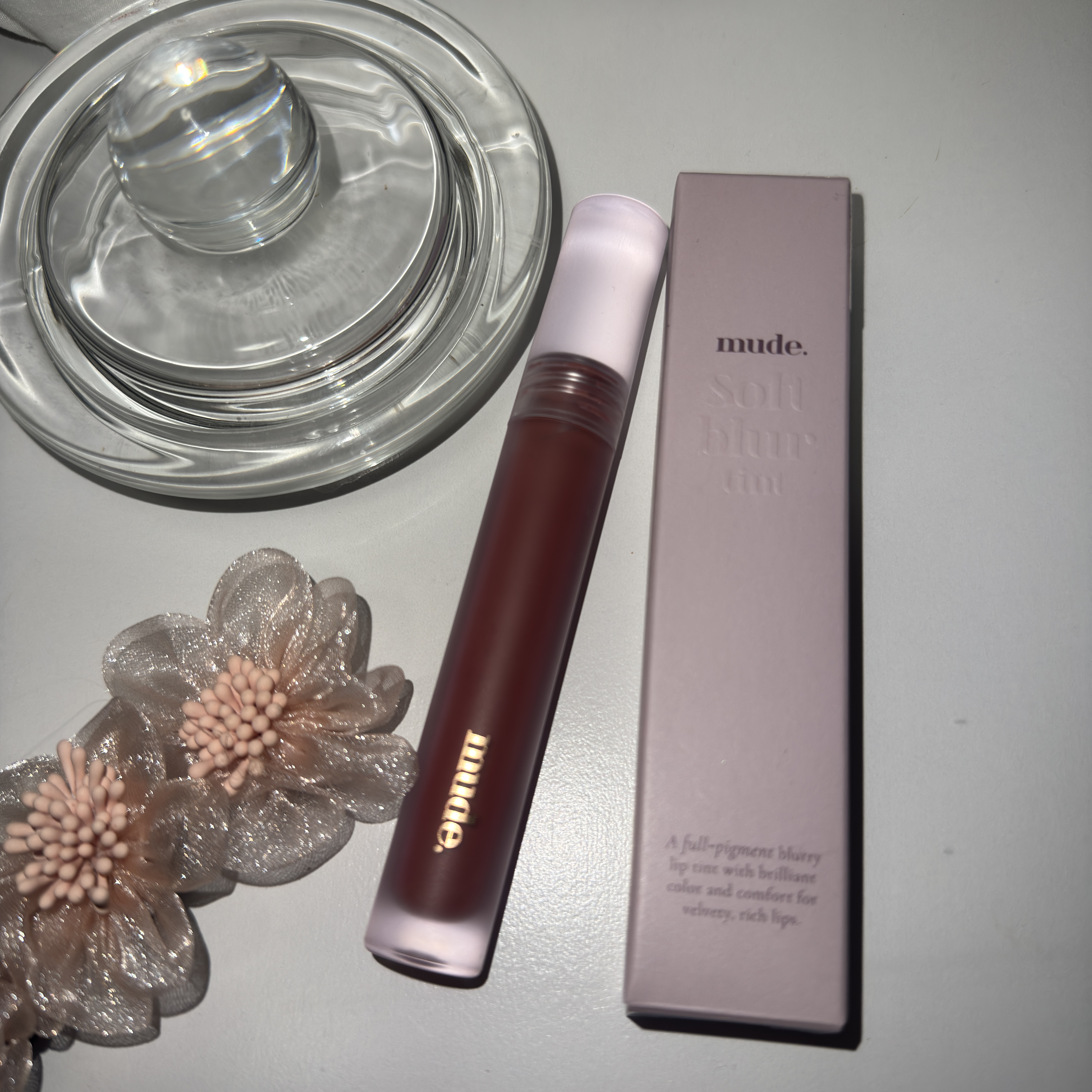 ソフトブラーティント/mude./リップティントを使ったクチコミ（1枚目）