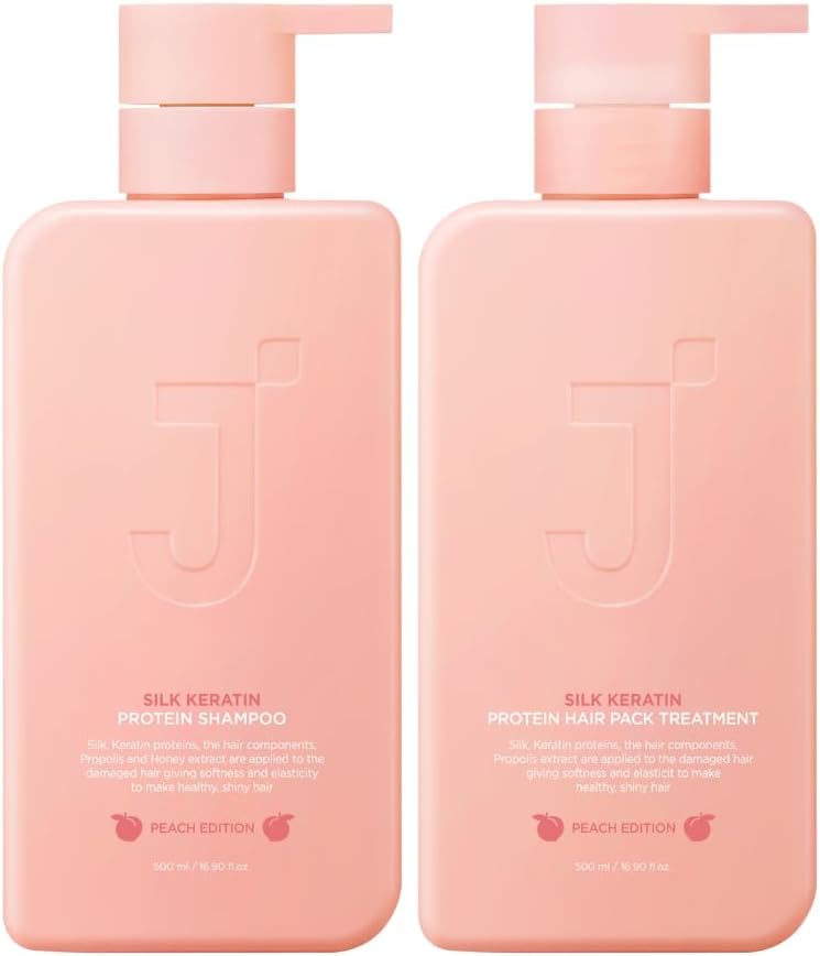 JSOOP シルクケラチンプロテインシャンプー/トリートメント ピーチエディション