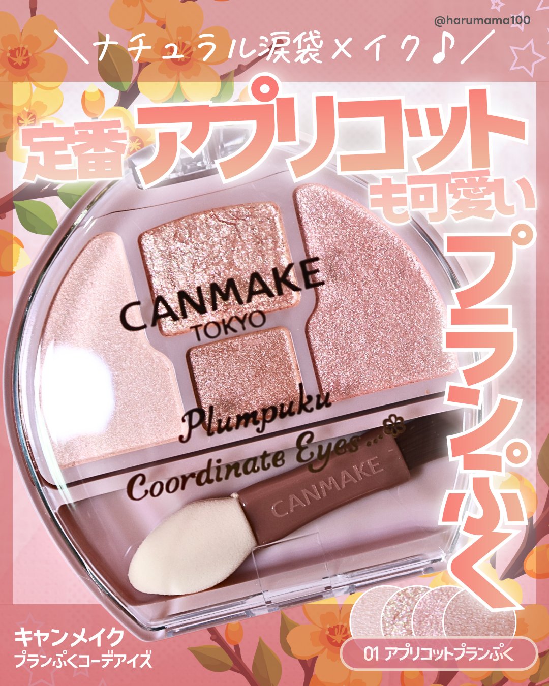 プランぷくコーデアイズ/キャンメイク/パウダーアイシャドウを使ったクチコミ（1枚目）