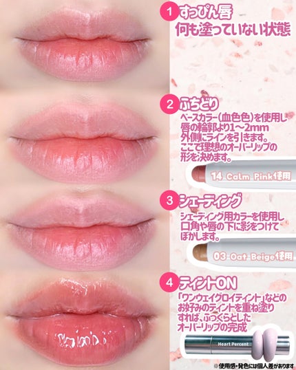 ドットオンムードリップペンシル/Heart Percent/リップライナーを使ったクチコミ(3枚目)