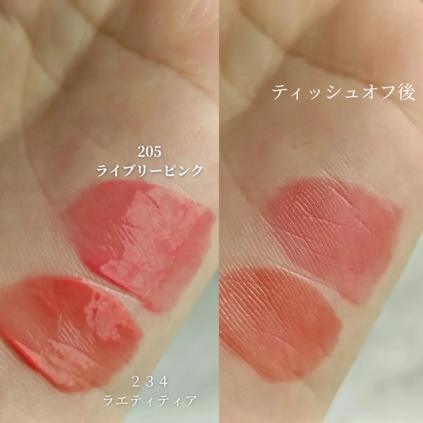 ブラーグロイリップティント 205 ユスティティア/Dinto/リップティントを使ったクチコミ（3枚目）