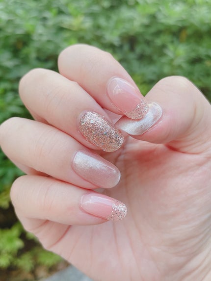 セミキュアジェルネイル(ハンド)/ohora/ネイルシールを使ったクチコミ(3枚目)