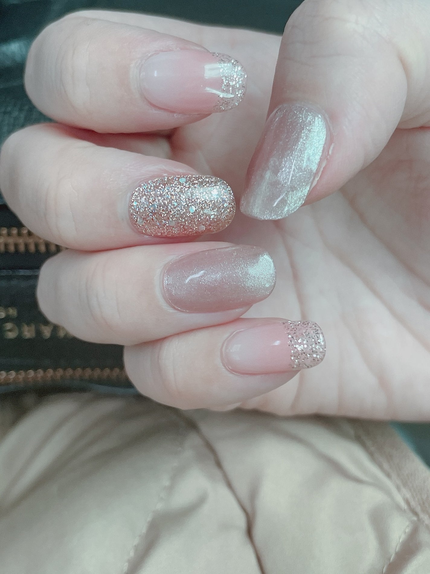 セミキュアジェルネイル(ハンド)/ohora/ネイルシールを使ったクチコミ(4枚目)