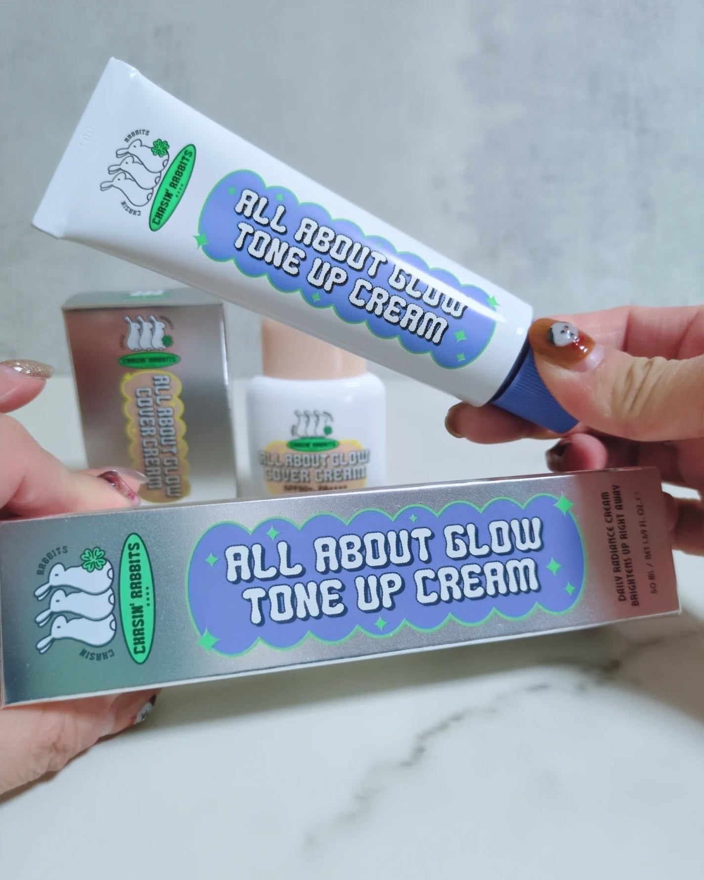 オールアバウトグロウトーンアップクリーム/CHASIN'RABBITS/化粧下地を使ったクチコミ(7枚目)