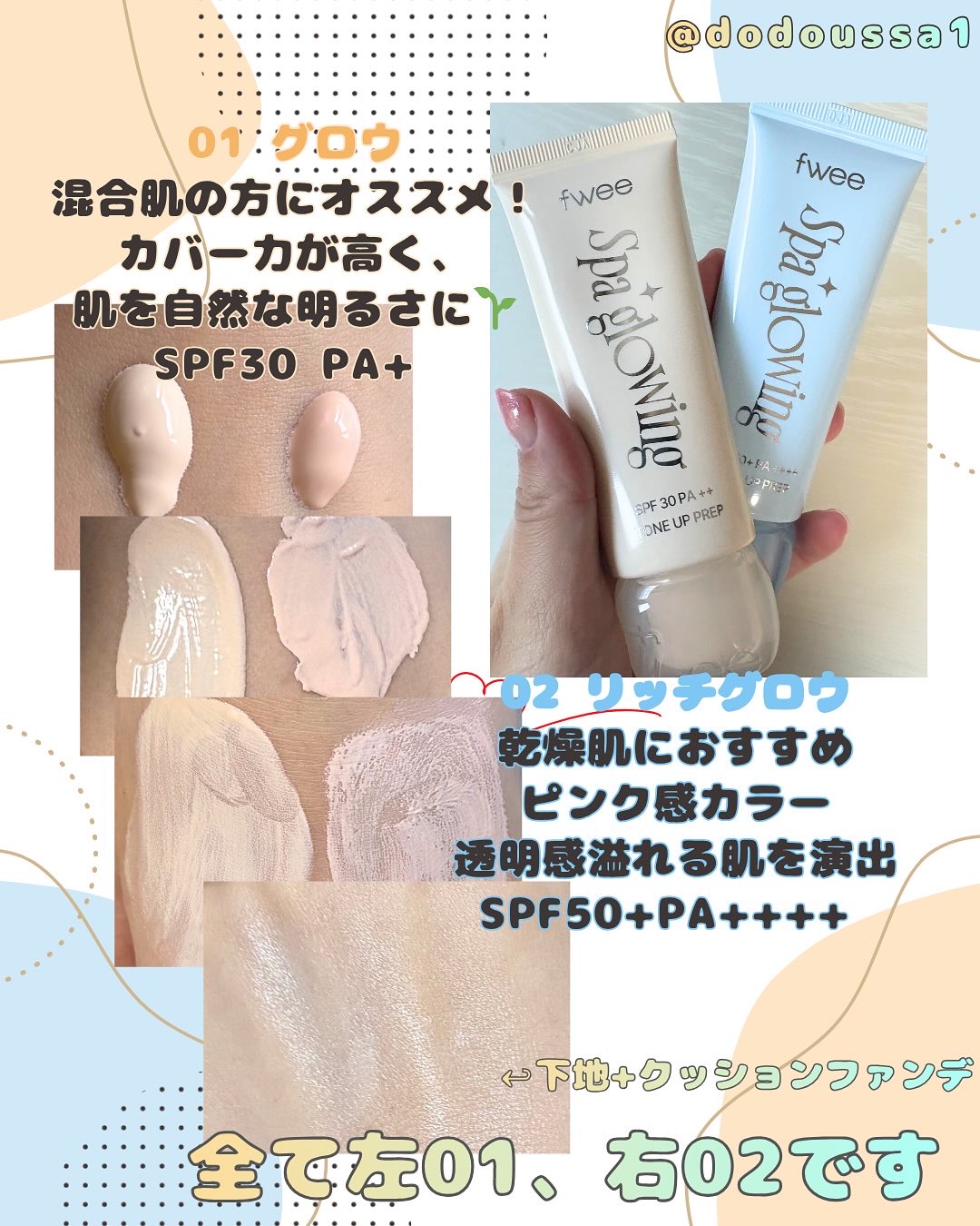 スパグロウUVトーンアップベース/fwee/化粧下地を使ったクチコミ（2枚目）