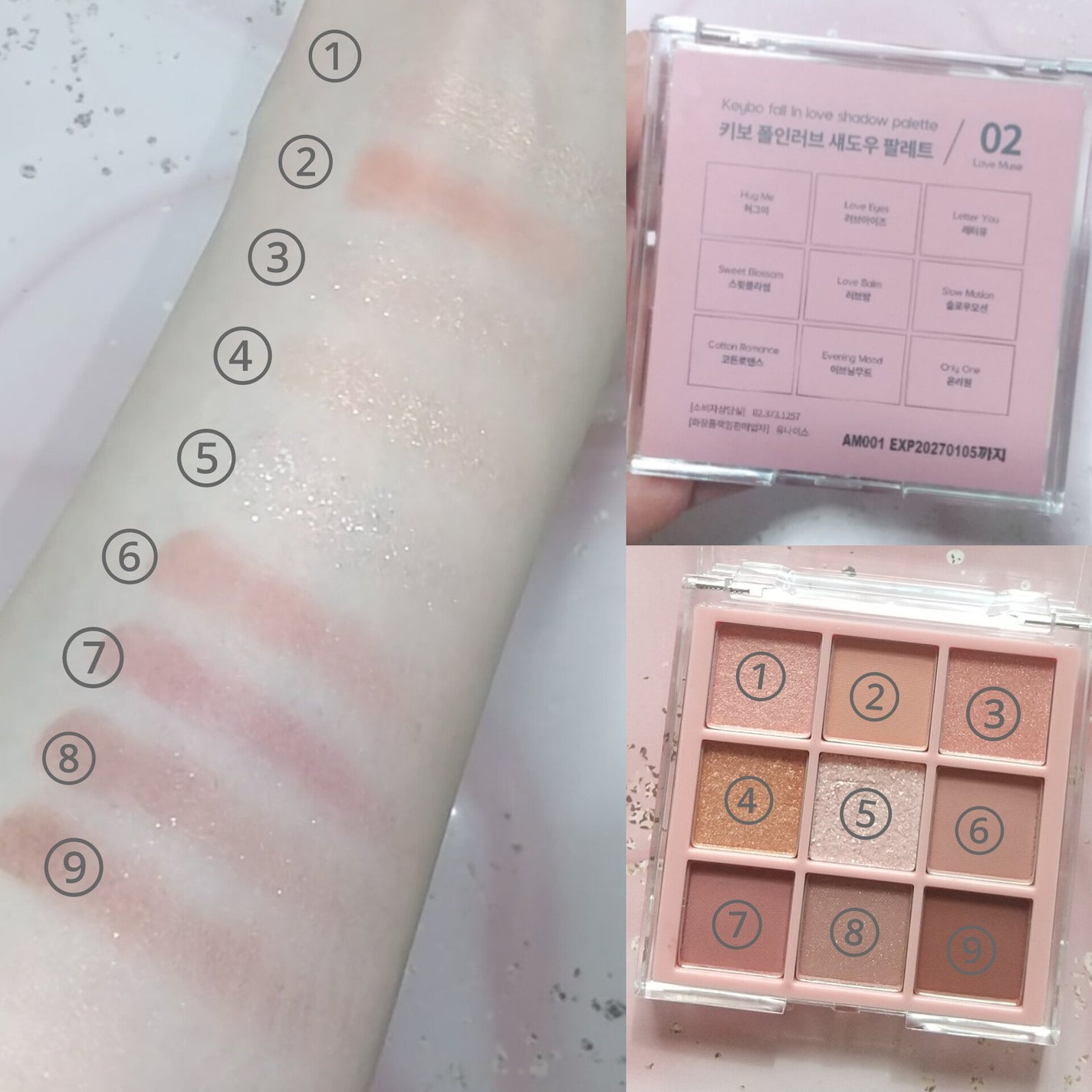 KEYBO FALL IN LOVE SHADOW PALETTE/keybo/アイシャドウパレットを使ったクチコミ(4枚目)