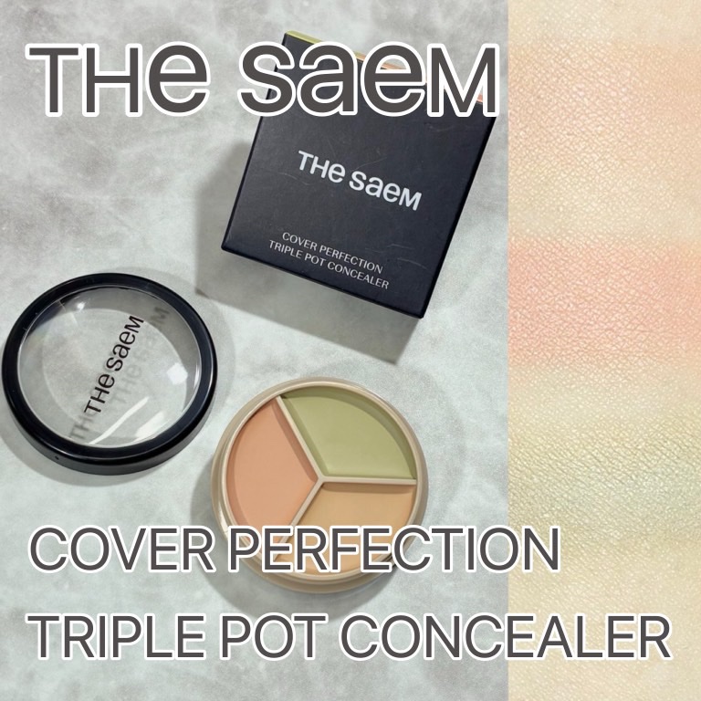 カバーパーフェクション トリプル ポット コンシーラー 01 コレクトベージュ/the SAEM/パレットコンシーラーを使ったクチコミ（1枚目）