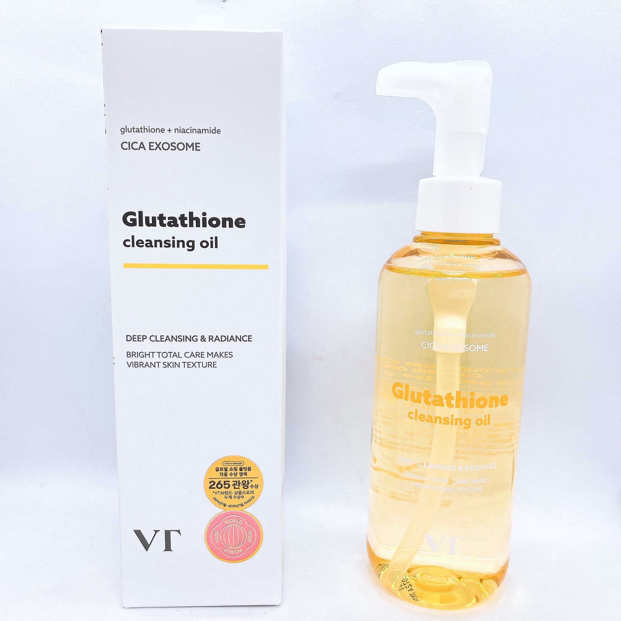 VT グルタチオングロウ クレンジングオイルのクチコミ「VTグルタチオングロウ クレンジングオイルを使用しました😊
高純度98％グルタチオンで毛穴のく.....」（1枚目）