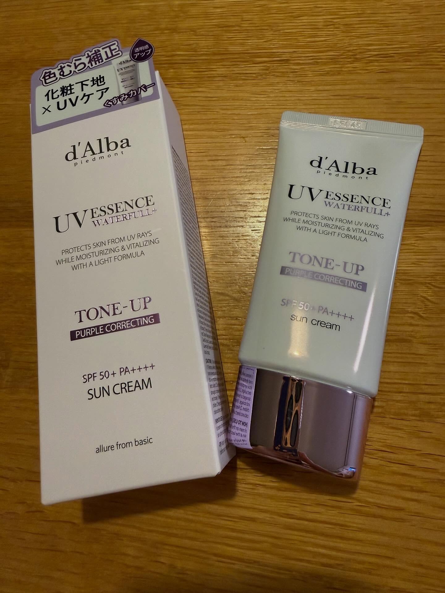 ダルバ ウォータフル トーンアップ サンクリーム(パープル)/ダルバ/日焼け止めクリームを使ったクチコミ（1枚目）