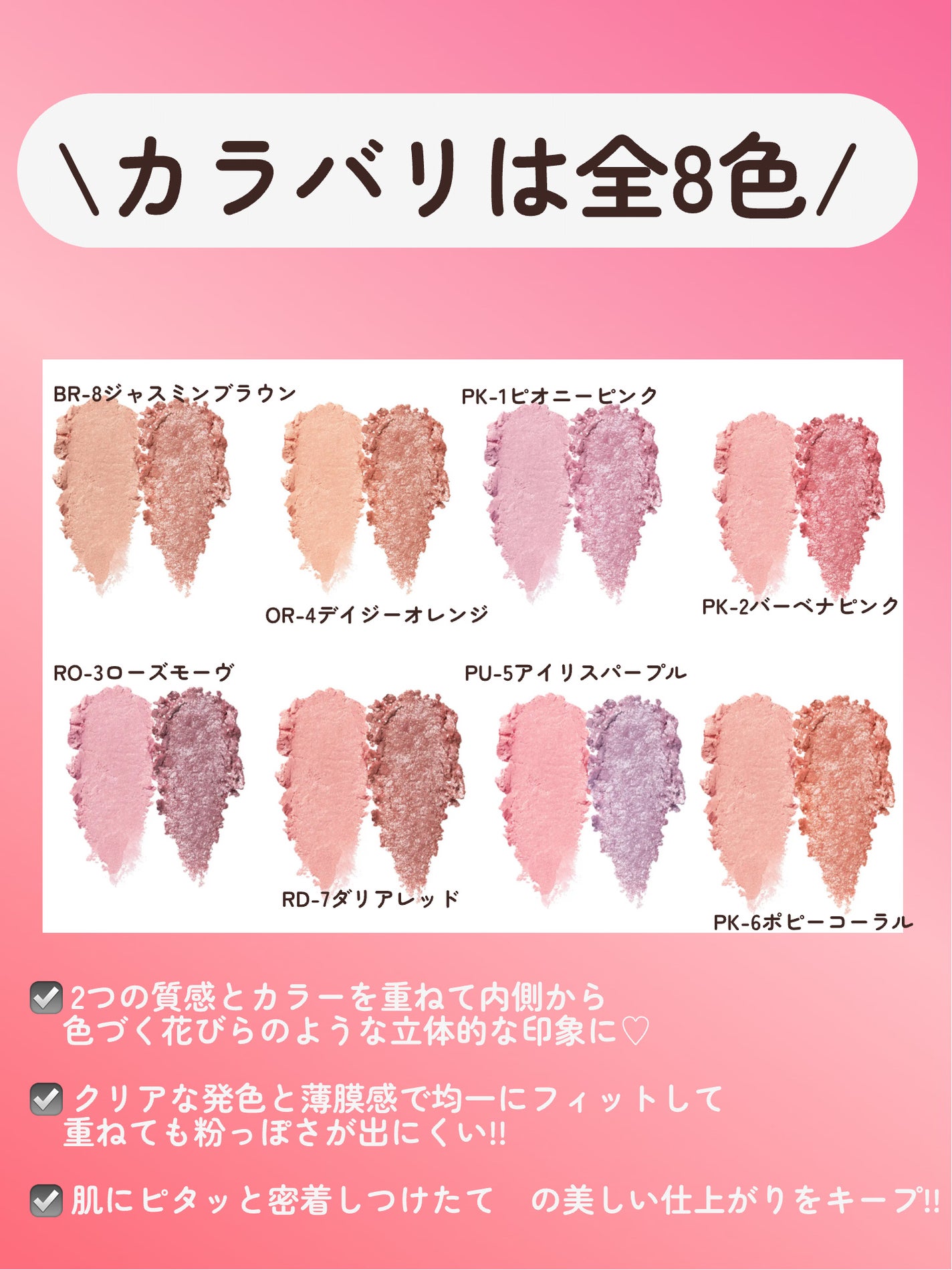 レイヤード フルリ チーク/Visée/パウダーチークを使ったクチコミ(3枚目)