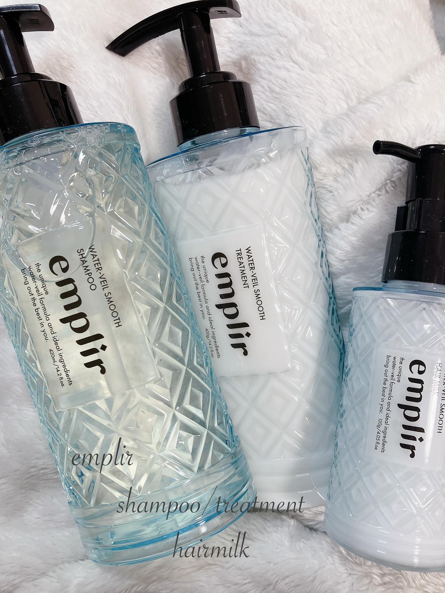 ウォーターベール スムース シャンプー／トリートメント/emplir/市販シャンプーを使ったクチコミ（1枚目）