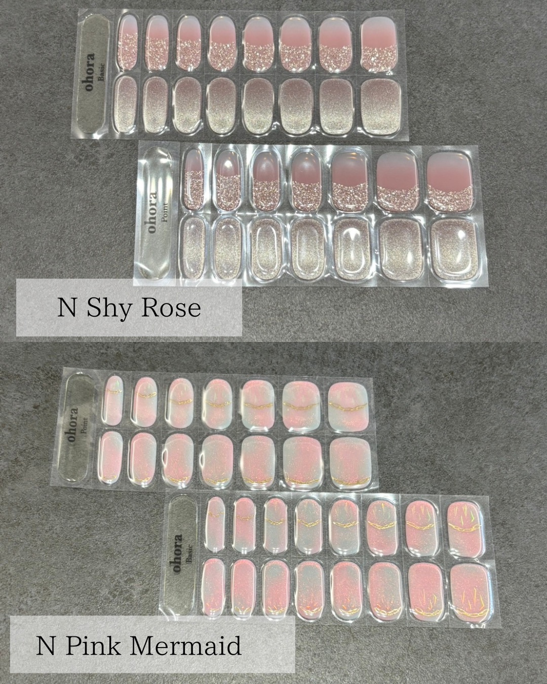 ohora オホーラ ジェルランプのクチコミ「一人でもおうちで気軽にできる✨
ohoraのネイルシール💅
時間がなくて、デザインネイルはお店.....」（2枚目）