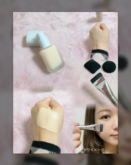 Spatula Wide Foundation Brush/wakemake/メイクブラシを使ったクチコミ(2枚目)