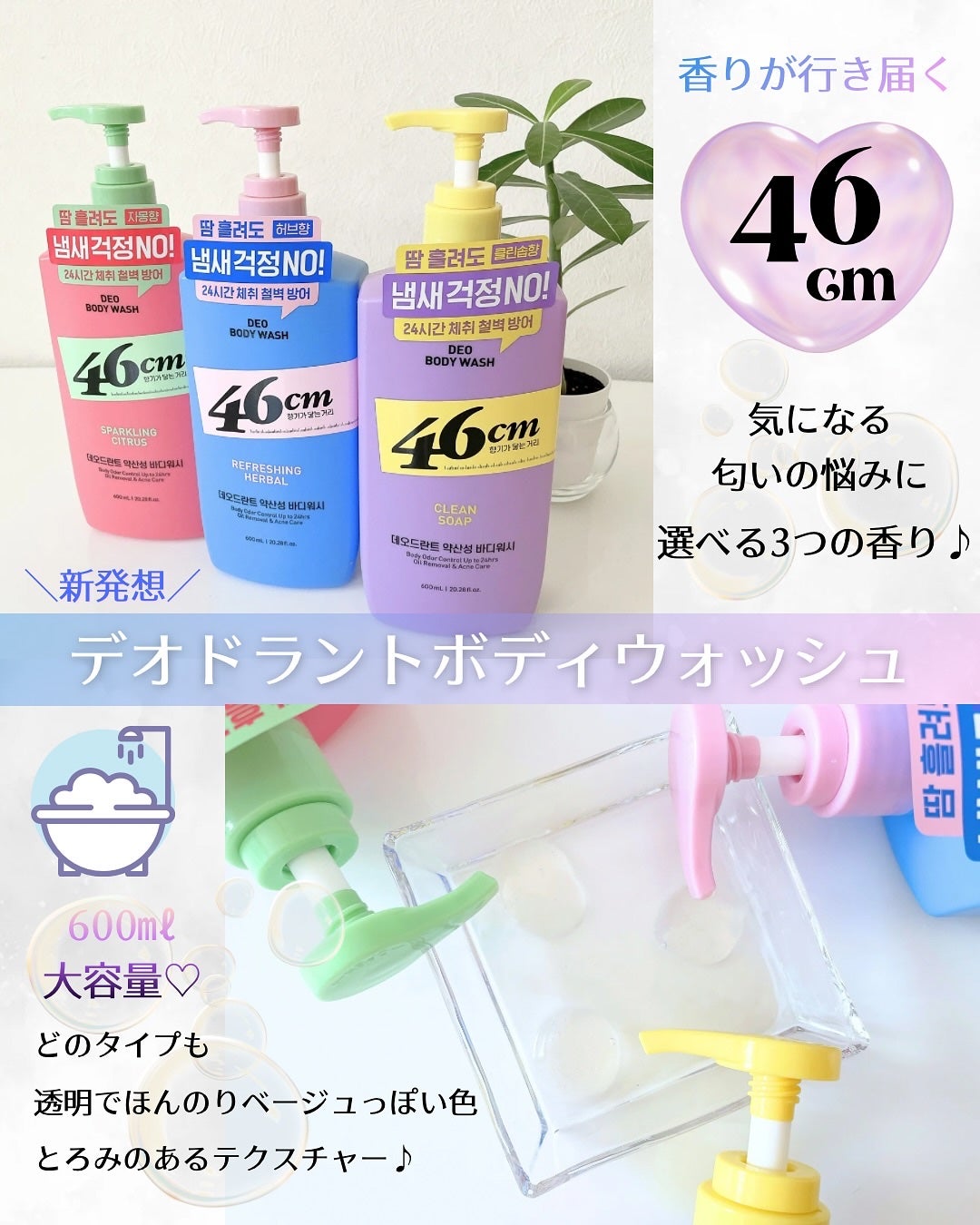 ボディウォッシュ クリーンソープ/46cm/ボディソープを使ったクチコミ(2枚目)