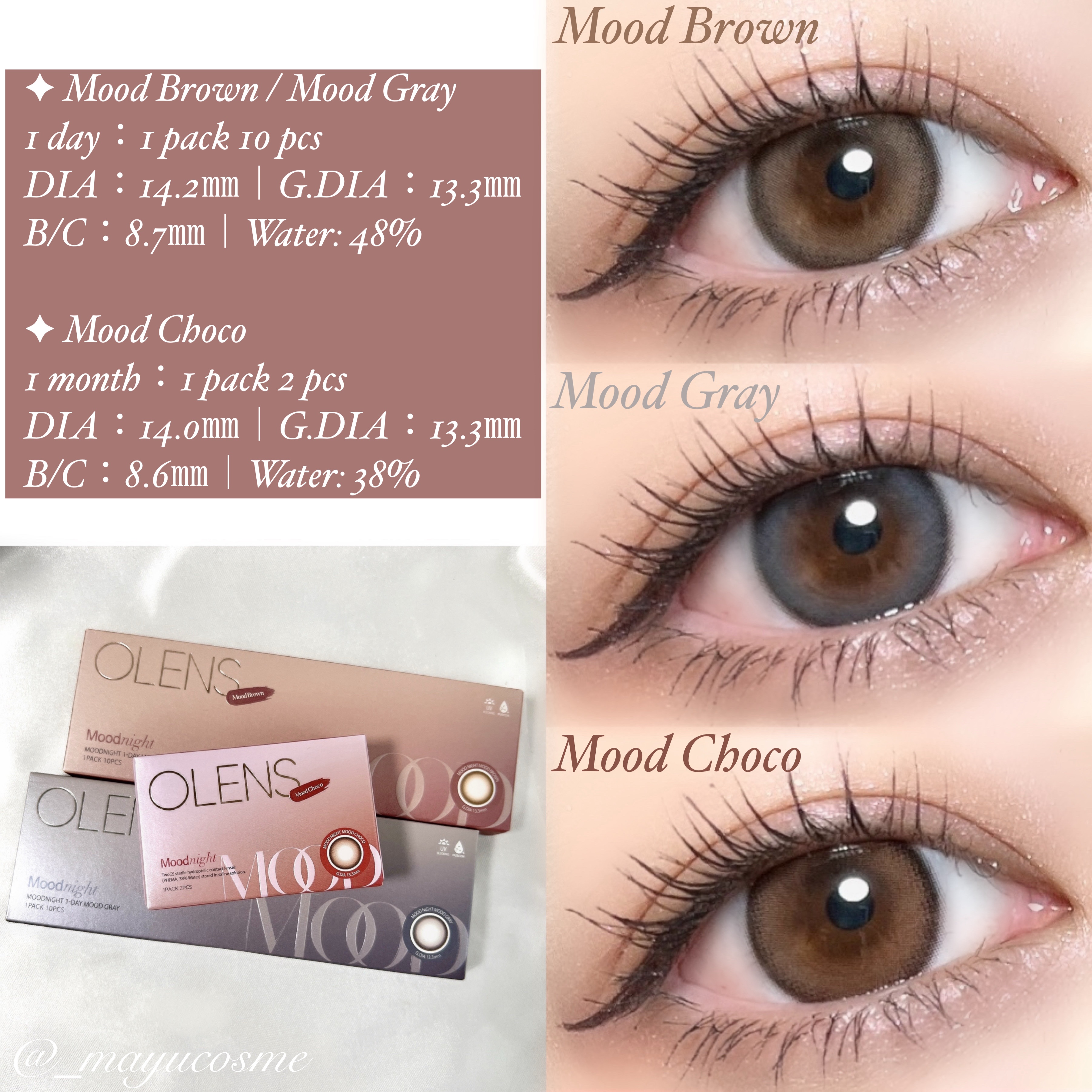 Moodnight 1day/OLENS/ワンデー（１DAY）カラコンを使ったクチコミ（2枚目）