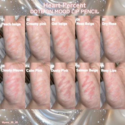ドットオンムードリップペンシル/Heart Percent/リップライナーを使ったクチコミ(4枚目)