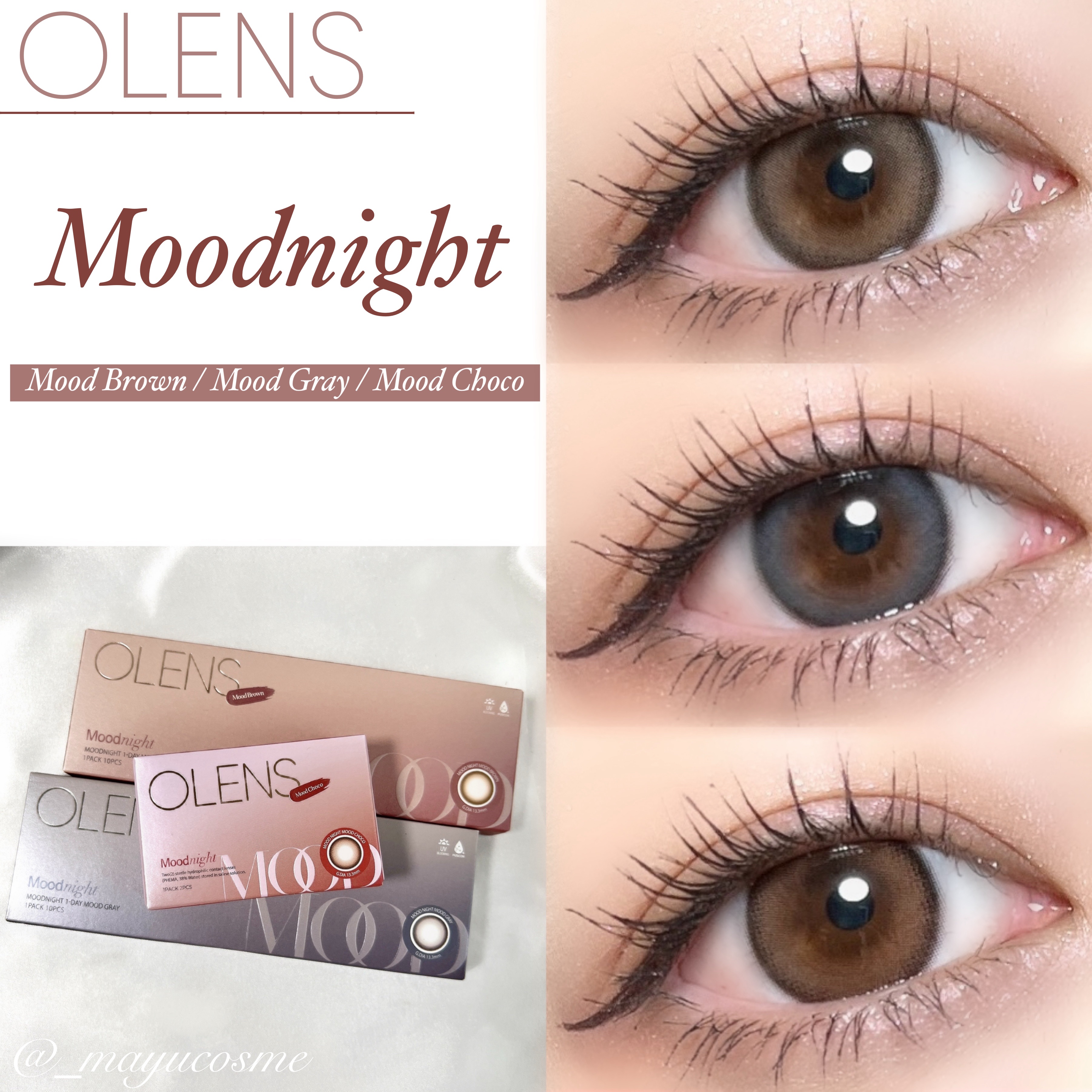 Moodnight 1day/OLENS/ワンデー（１DAY）カラコンを使ったクチコミ（1枚目）