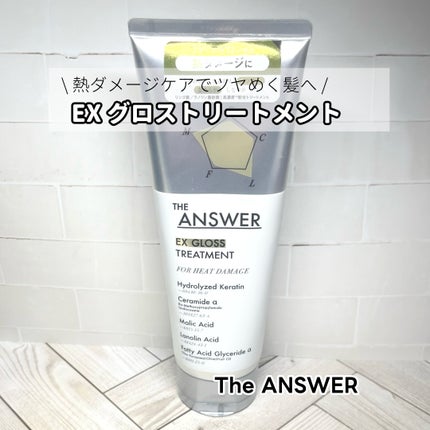 THE ANSWER THE ANSWER EXグロストリートメント FOR HEAD DAMAGEのクチコミ「【the answer EXグロストリートメント】
\熱ダメージケアでツヤめく髪へ✨/
選ん.....」(1枚目)
