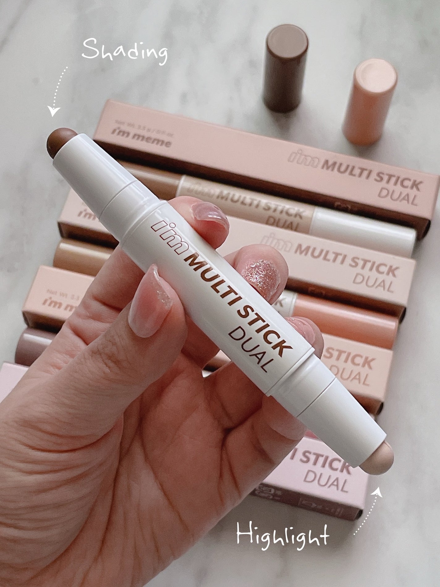 アイムマルチスティック デュアル/i’m meme/シェーディングを使ったクチコミ(3枚目)