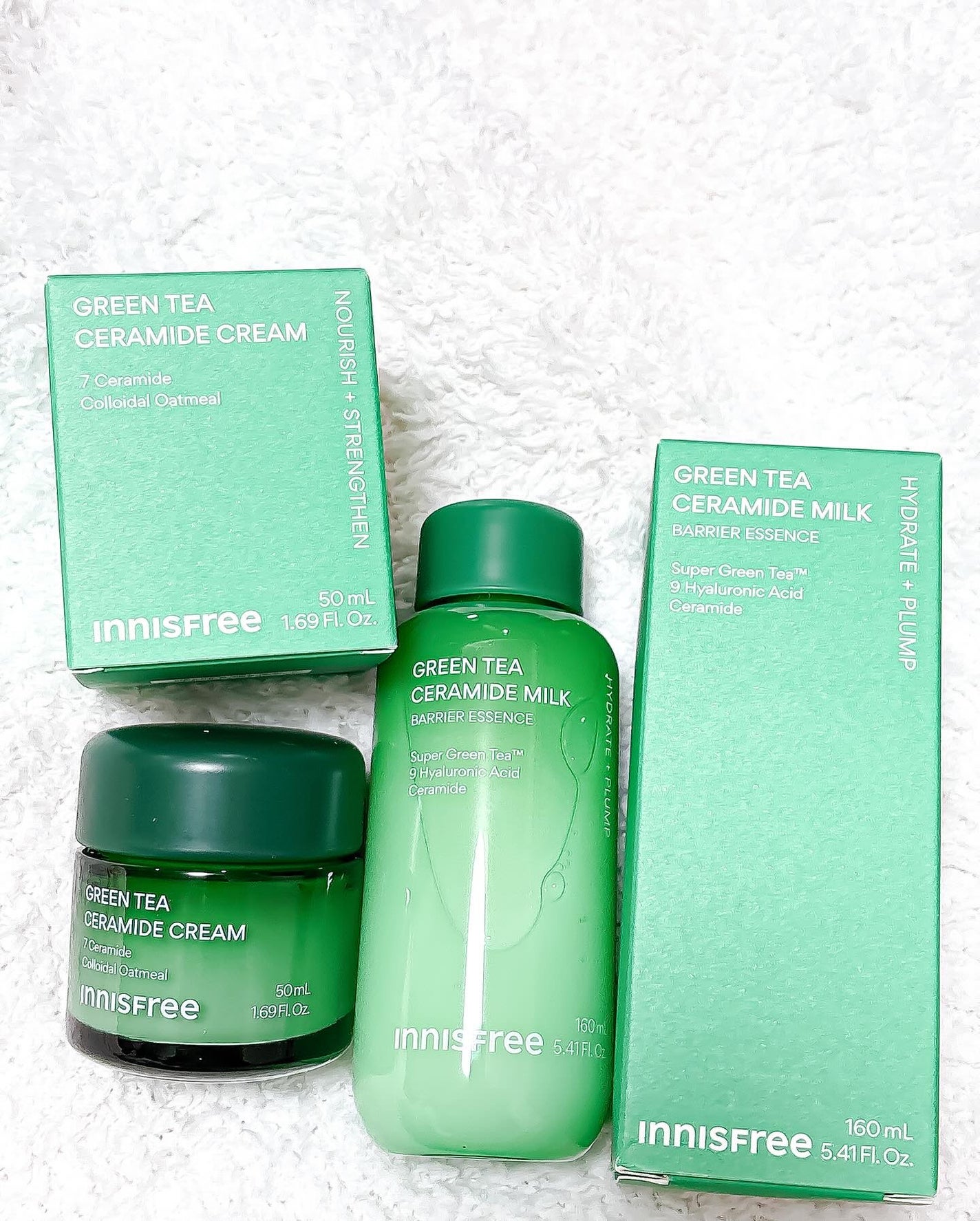 グリーンティー セラミド バリア クリーム/innisfree/フェイスクリームを使ったクチコミ(5枚目)