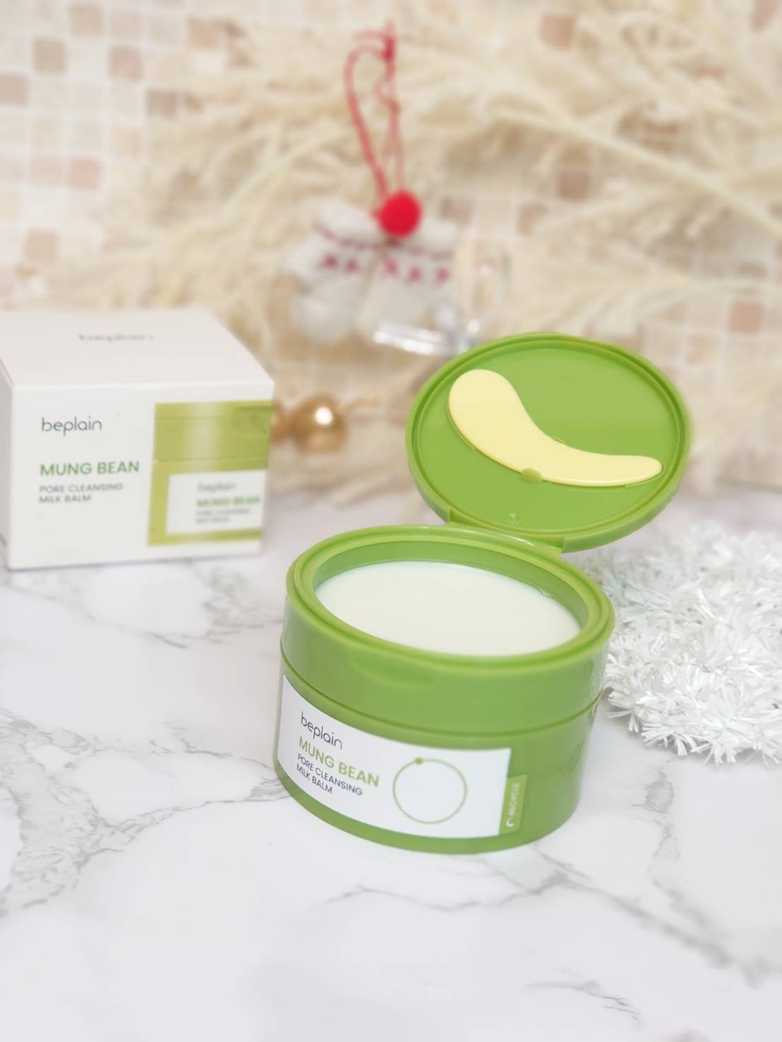 緑豆毛穴クレンジングミルクバーム/beplain/クレンジングバームを使ったクチコミ(2枚目)