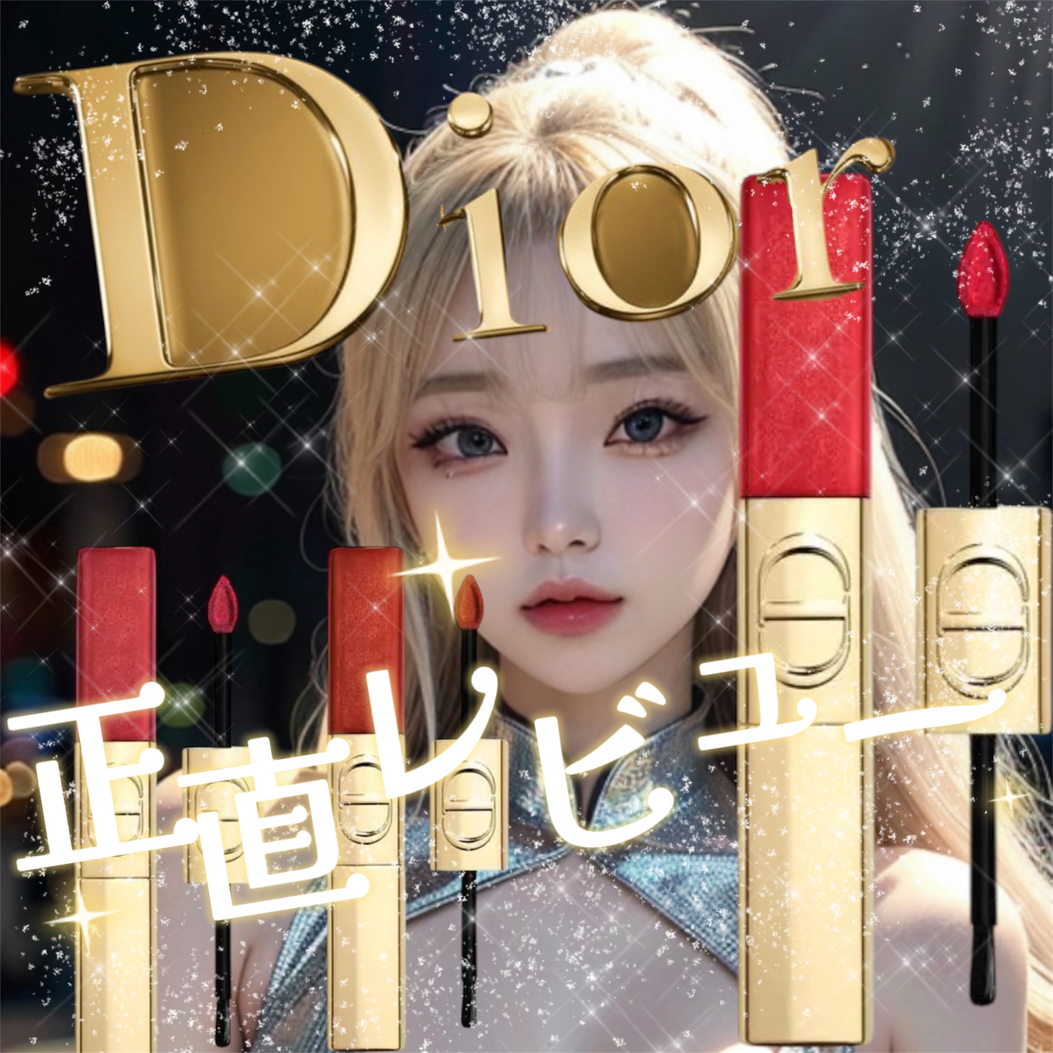 ルージュ ディオール シークイン リキッド デュオ（ホリデーコレクション 2025 限定品）/Dior/口紅・グロス・リップライナー・リップケアを使ったクチコミ（1枚目）