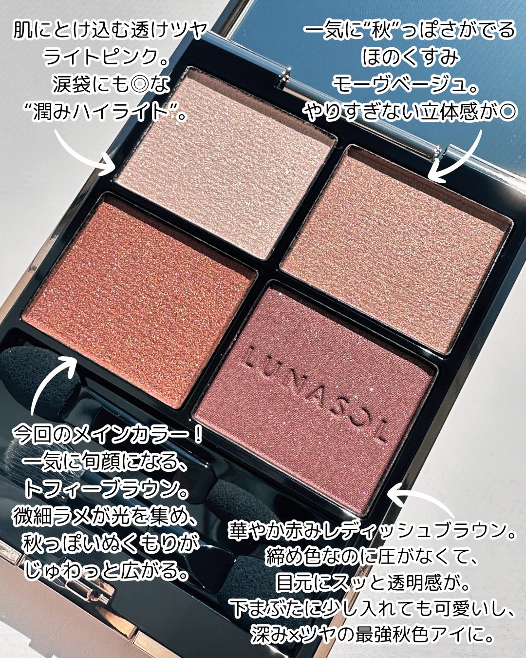 ルナソル アイカラーレーションN/LUNASOL/アイシャドウパレットを使ったクチコミ（2枚目）