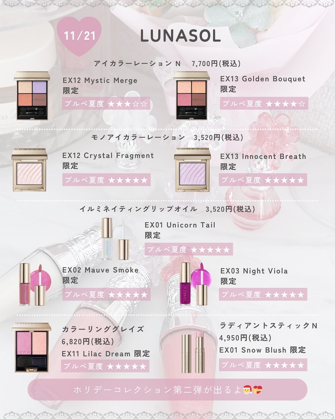 ぴーちゃん🧡インスタでコメント返信 on LIPS 「【ブルベ夏コスメカレンダー】もうクリスマスコフレ落ち着いてきて..」(6枚目)