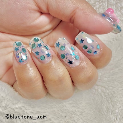 ⋆͛🦖⋆͛aomi on LIPS 「いつぞやのマイネイル!ブルーのホログラムにカービーを添えて…笑..」(6枚目)