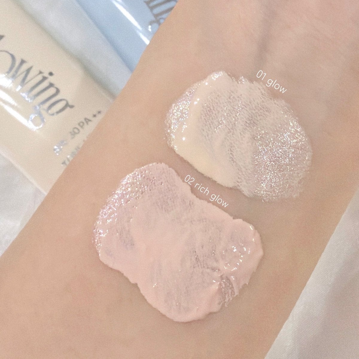 スパグロウUVトーンアップベース/fwee/化粧下地を使ったクチコミ(3枚目)