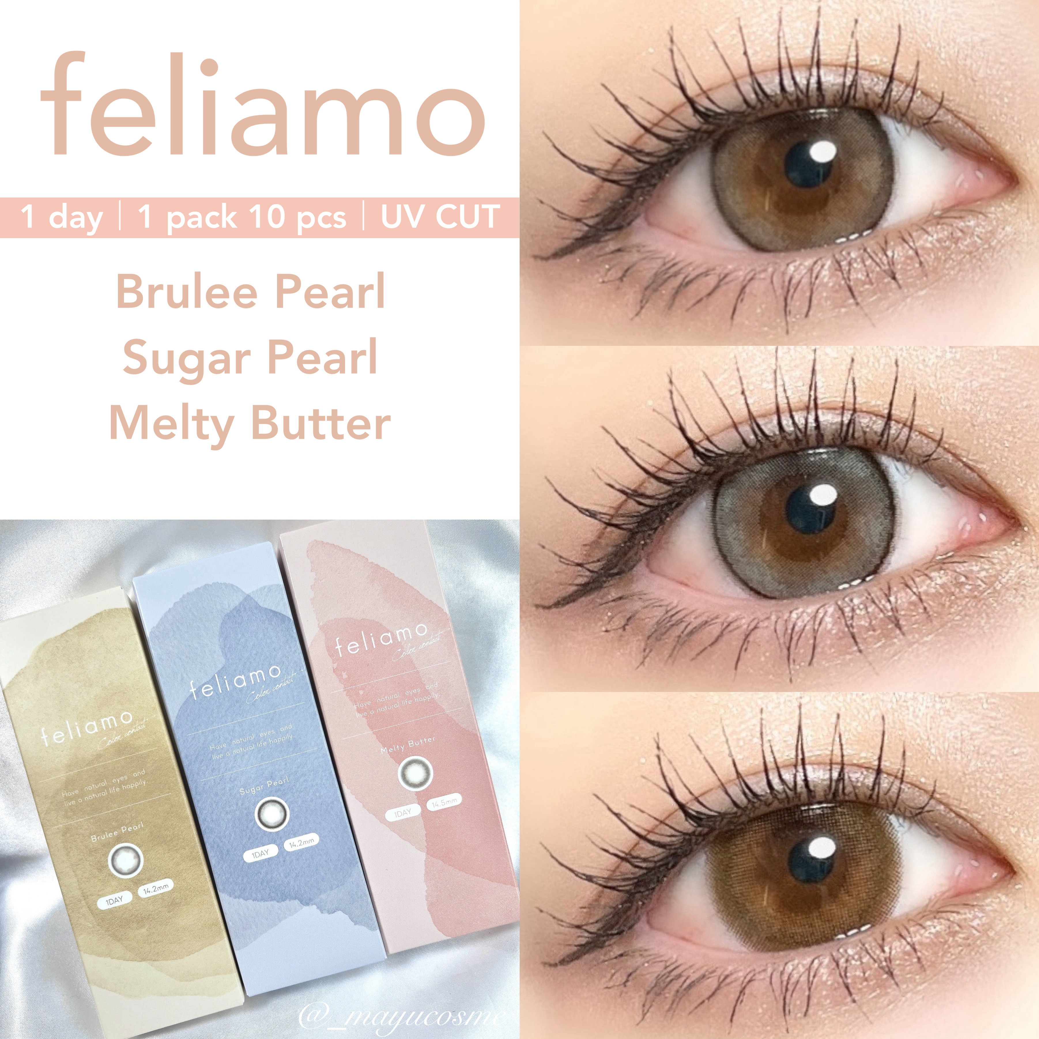 feliamo 1day ブリュレパール/feliamo/ワンデー（１DAY）カラコンを使ったクチコミ（1枚目）