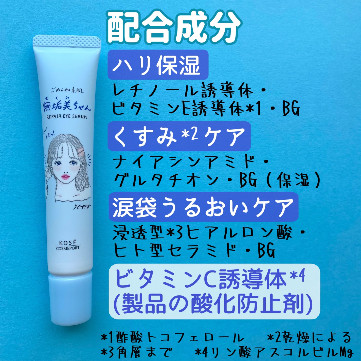 ごめんね素肌 無垢美ちゃんアイセラム/クリアターン/アイケア・アイクリームを使ったクチコミ(4枚目)