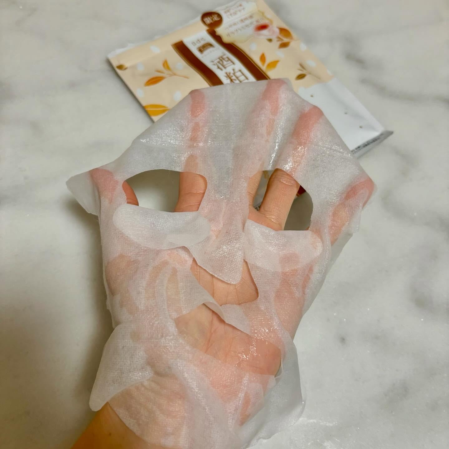 ワフードメイド　酒粕マスク　グロー　紅茶の香り/pdc/シートマスク・パックを使ったクチコミ（2枚目）