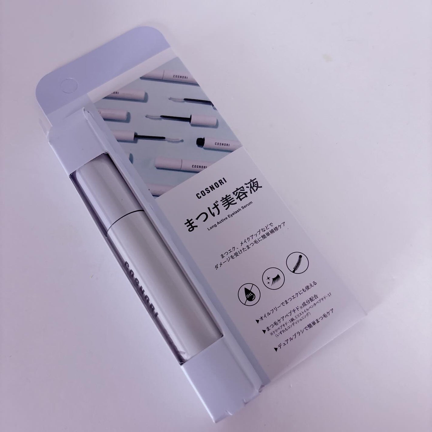 ロングアクティブアイラッシュセラム/COSNORI/まつげ美容液を使ったクチコミ(1枚目)
